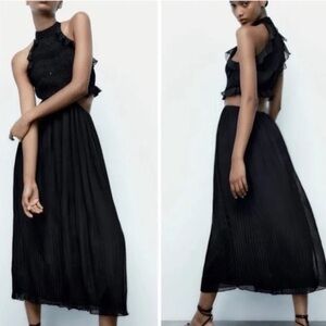Zara sequin ruffled dress